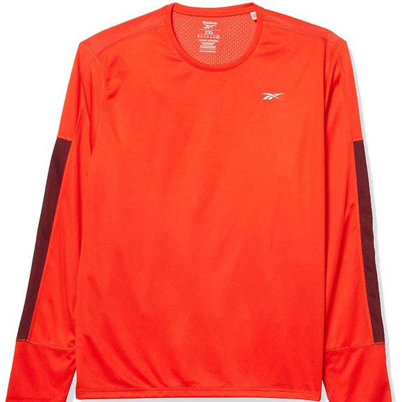 🆕Reebok Men's Running Essentials Long Sleeve Tee, Instinct Red, NWT, Authentic - Picture 1 of 10